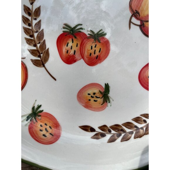 Oneida Vintage Hand-Painted Fruit Dinner Plate With Green Trim Edge - Picture 5 of 12